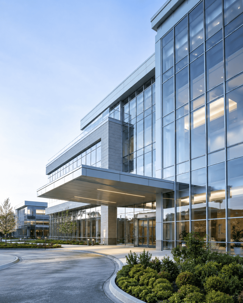 hospital building work by window wizard